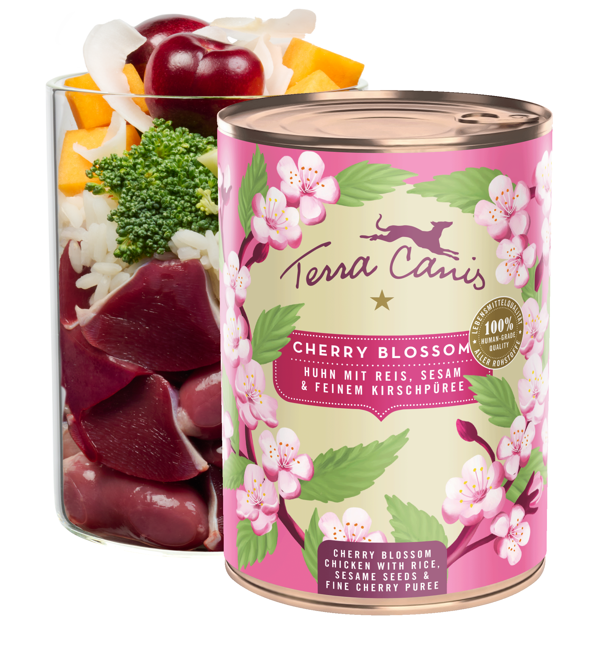Cherry Blossom: Pollo con arroz, sésamo y un fino puré de cerezas