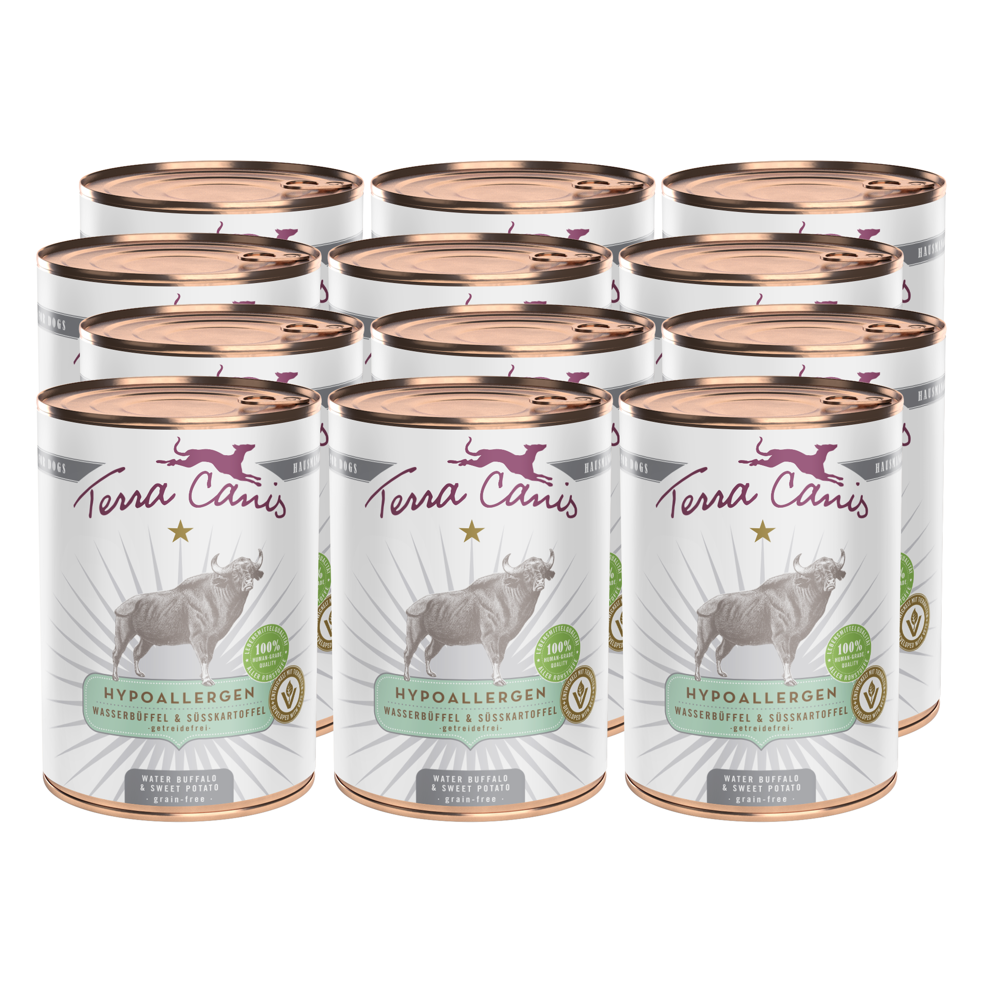 Terra Canis Hypoallergen | Wasserbüffel mit Süßkartoffel 6x 400g