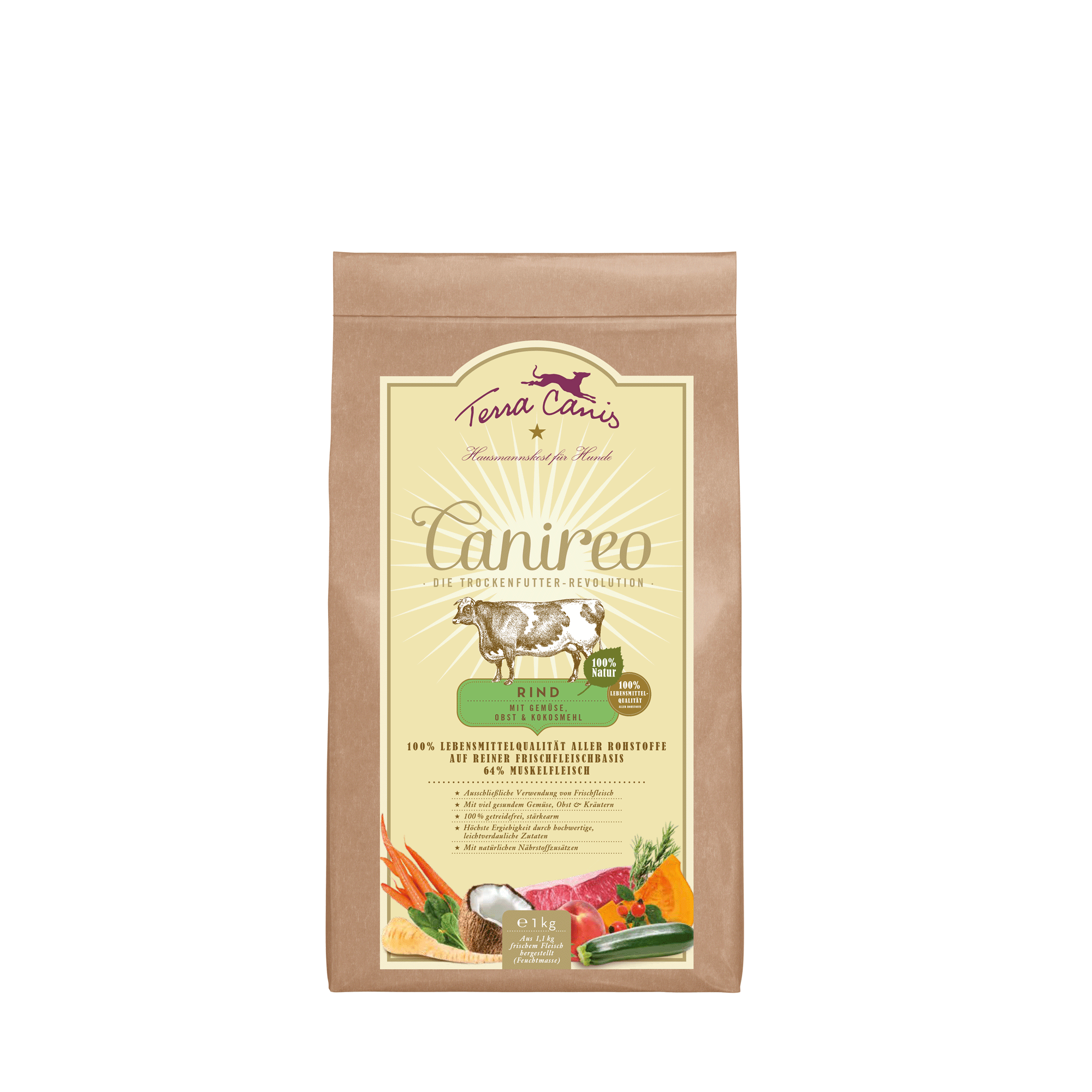Terra Canis Canireo | Trockenfutter – Rind 1kg