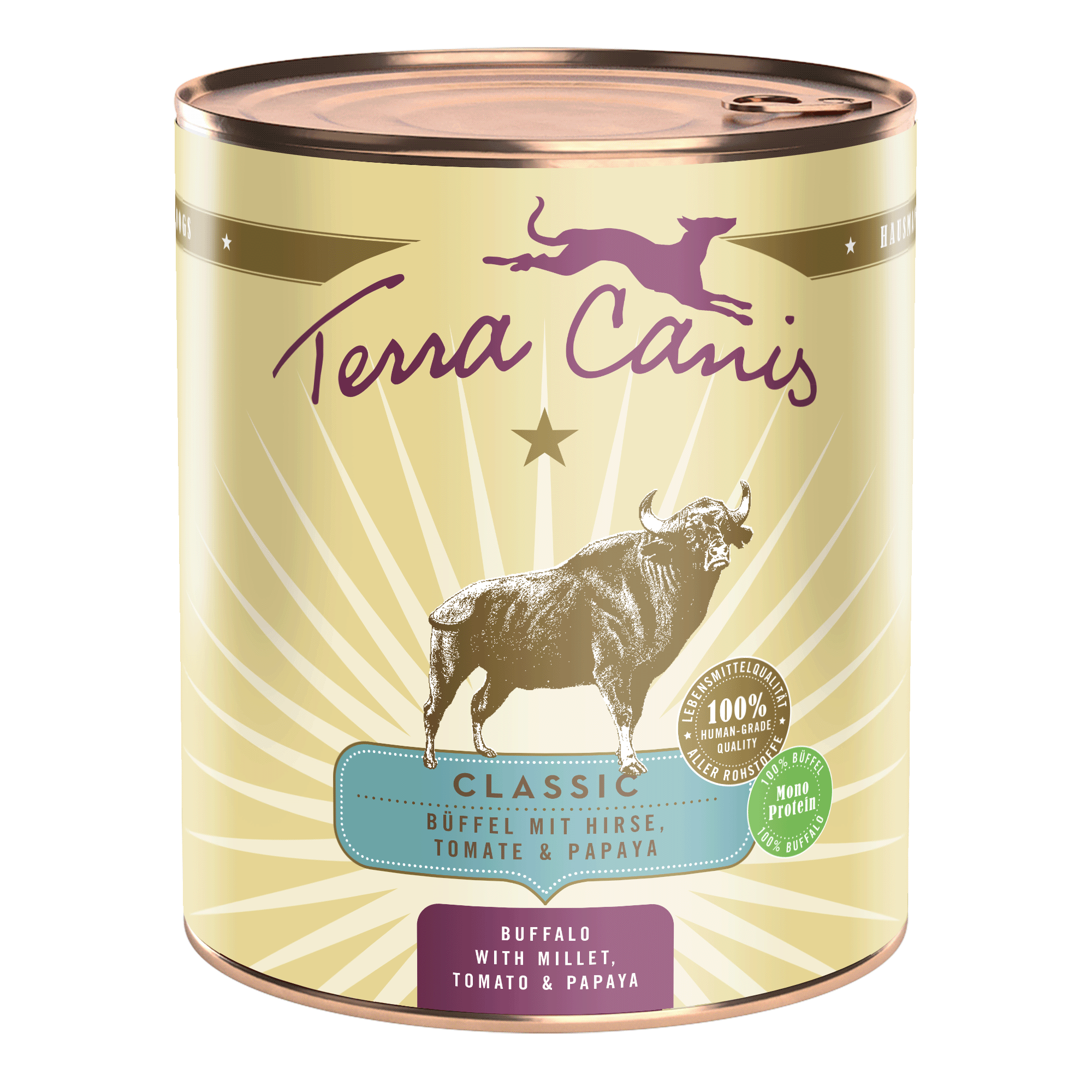 Terra Canis Classic | Büffel mit Hirse, Tomate und Papaya  800g