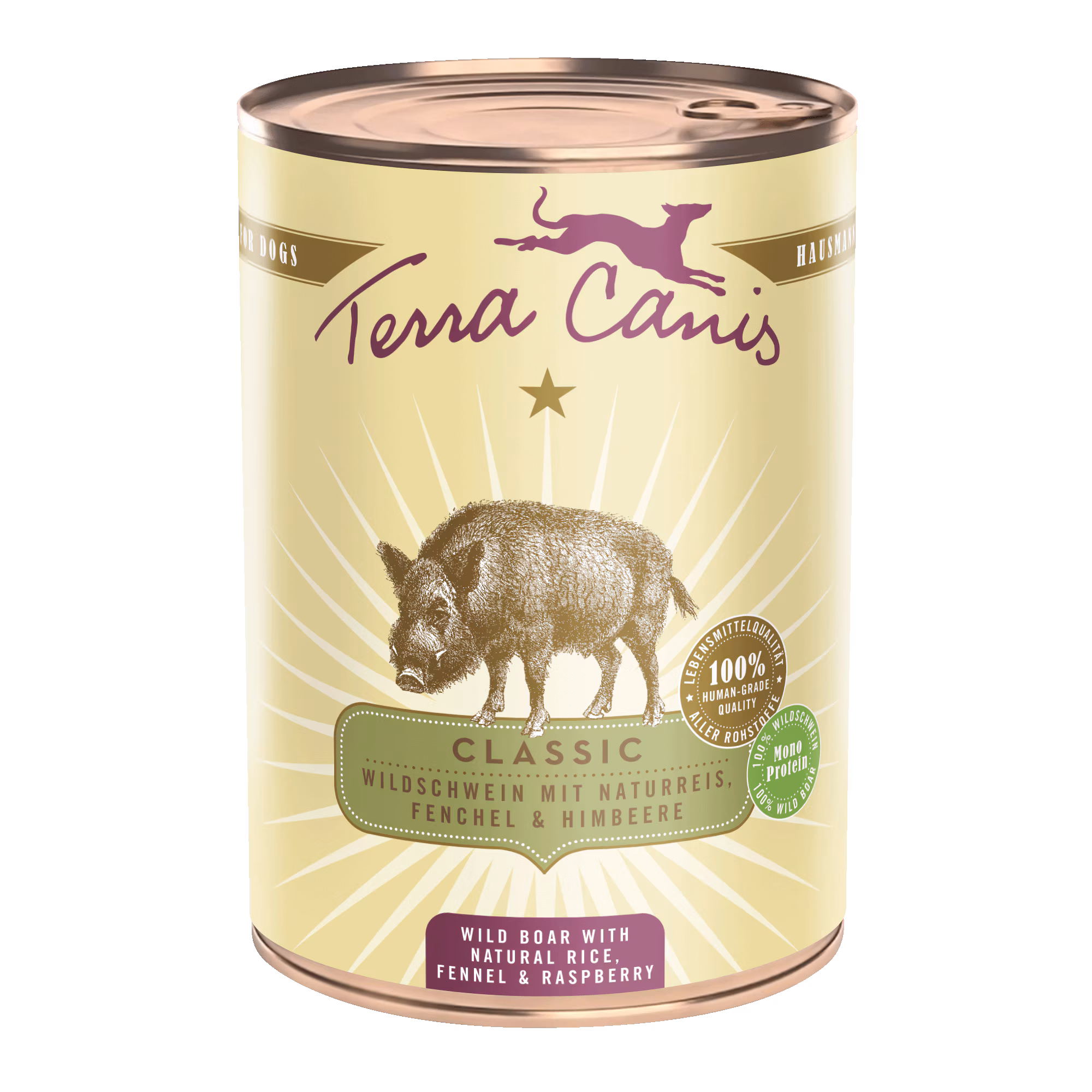 Wildschwein mit Naturreis, Fenchel und Himbeere