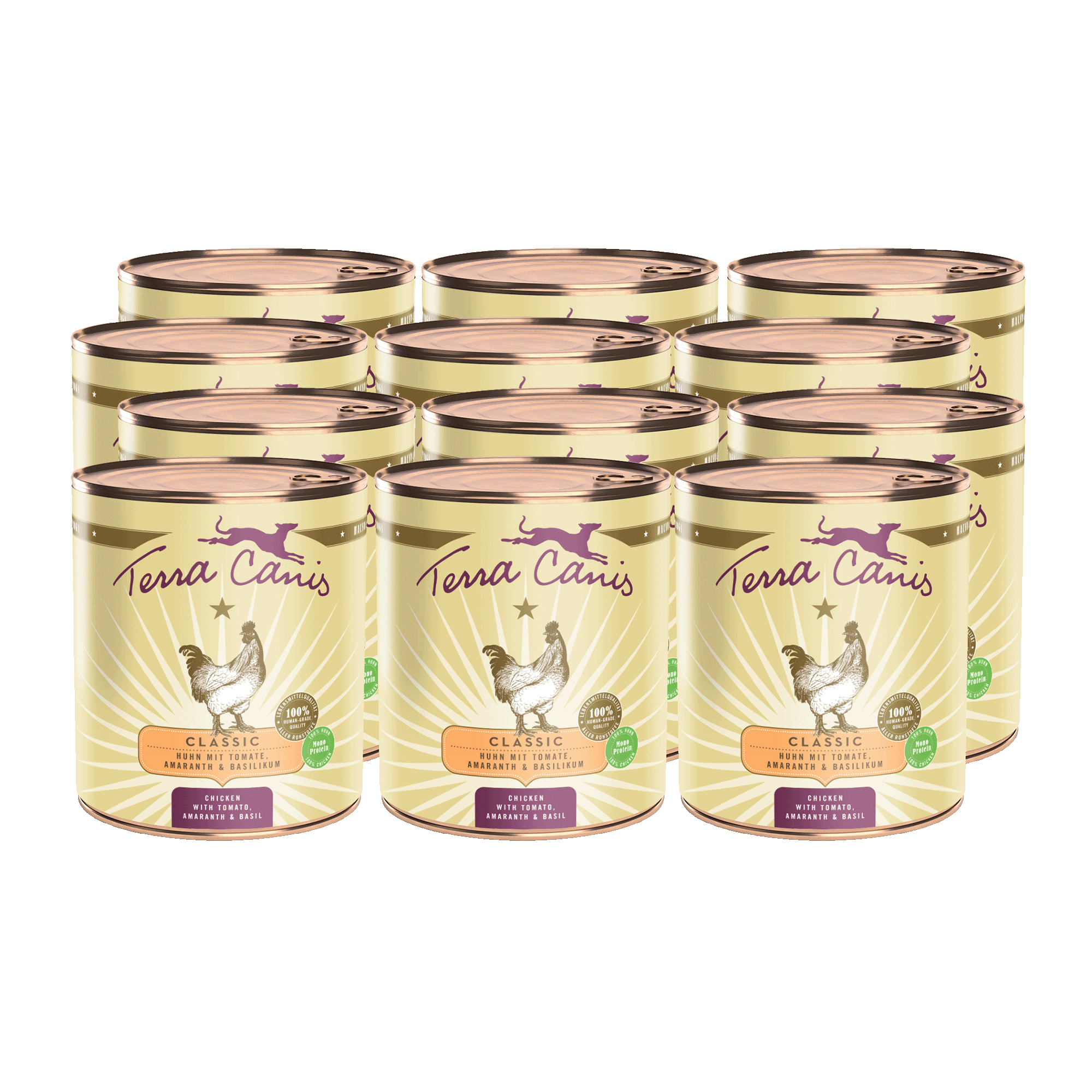 Terra Canis Classic | Huhn mit Tomate, Amaranth und Basilikum 12x 800g