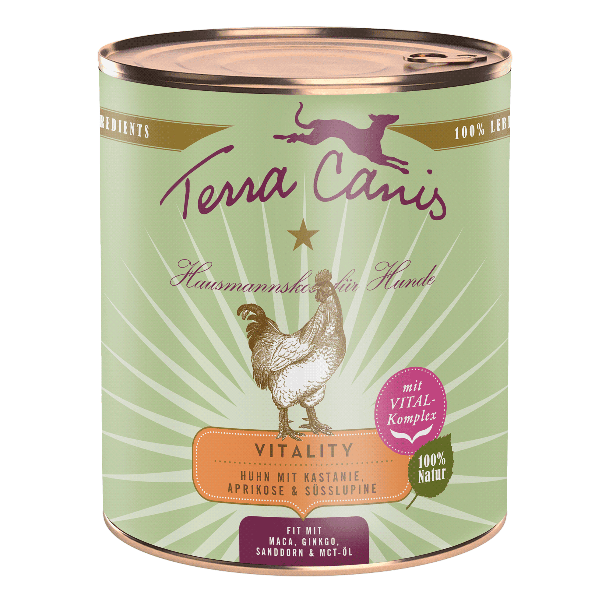 Terra Canis Vitality | Huhn mit Kastanie, Aprikose und Süßlupine 6x 800g