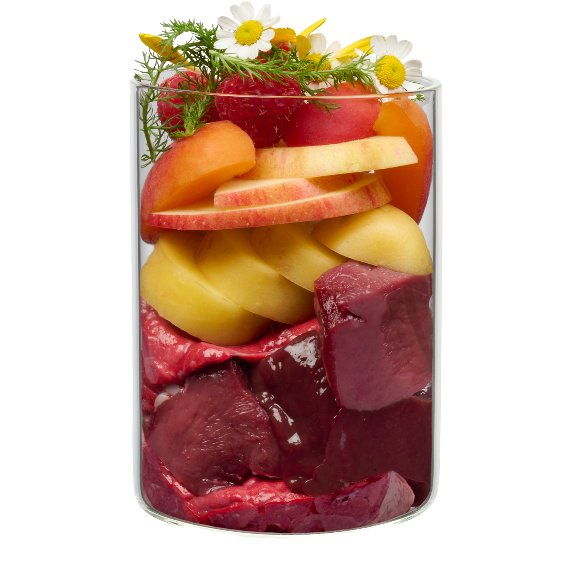 Alpine Blossoms: beef with potatoes, apricots and mountain herbs