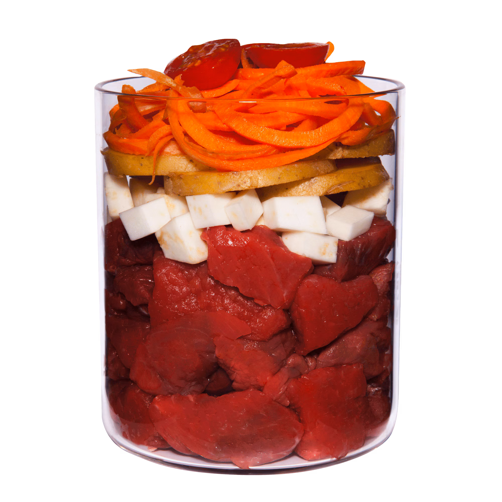 Venado con tomate, manzana y hierbas medicinales