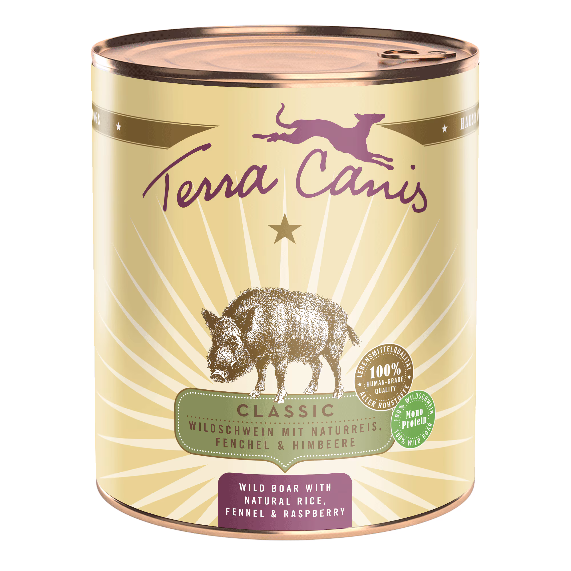 Wildschwein mit Naturreis, Fenchel und Himbeere