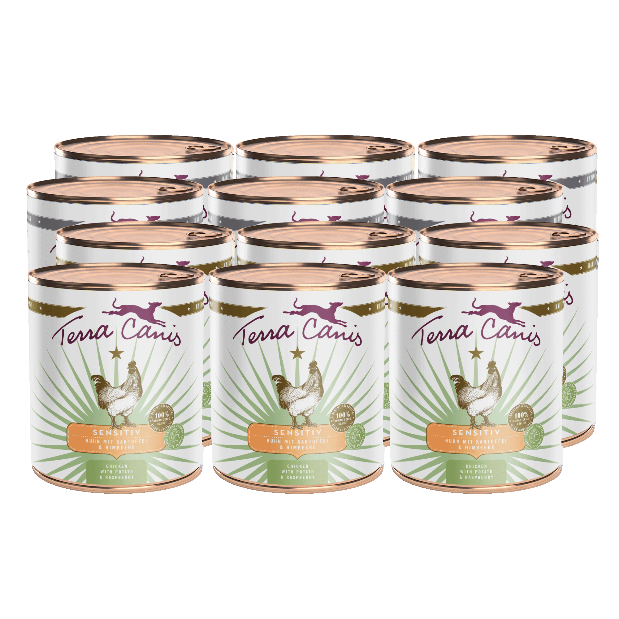 Terra Canis Sensitiv | Huhn mit Kartoffel und Himbeere 12x 800g