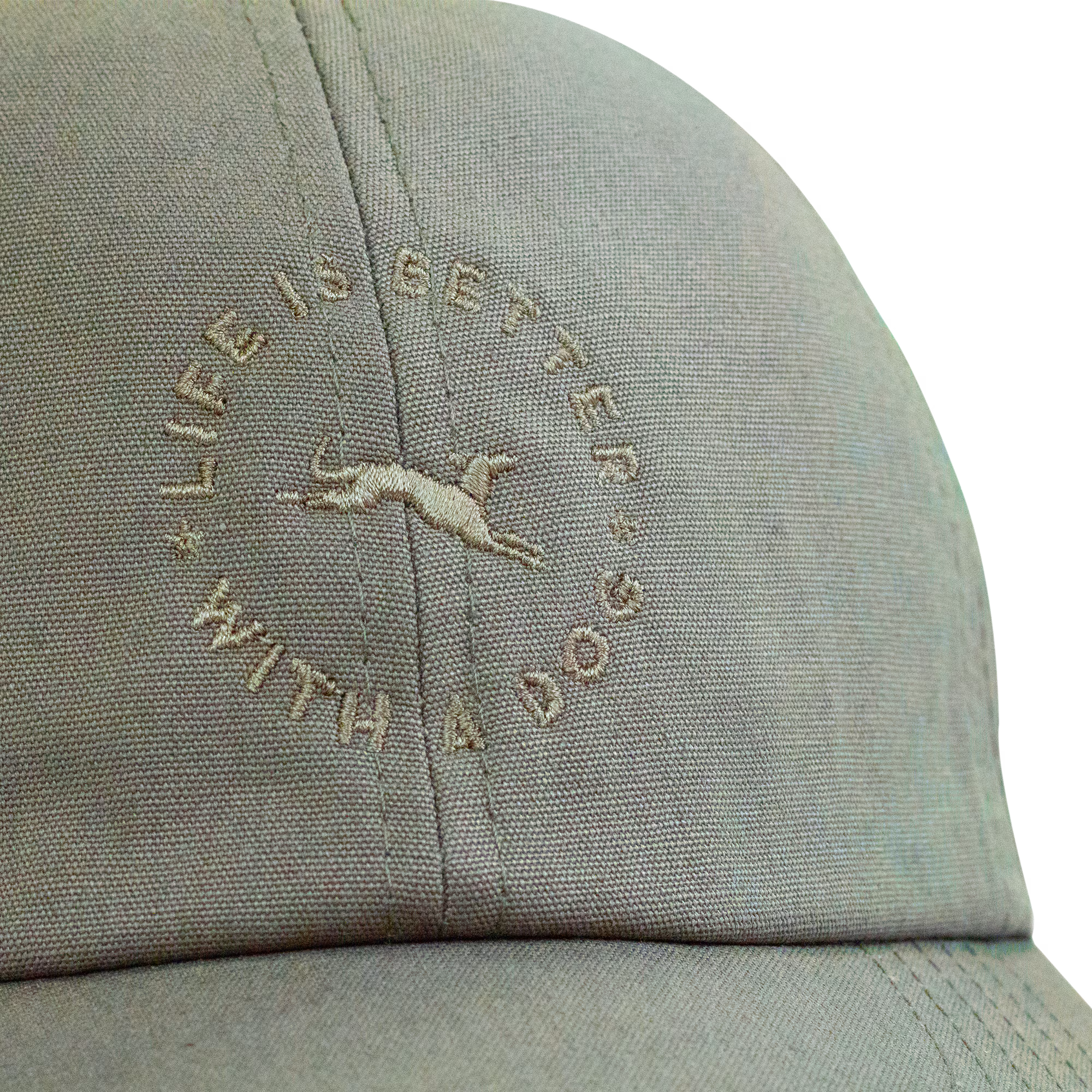 Terra Canis Cap Olive Green  "Life is better with a dog"