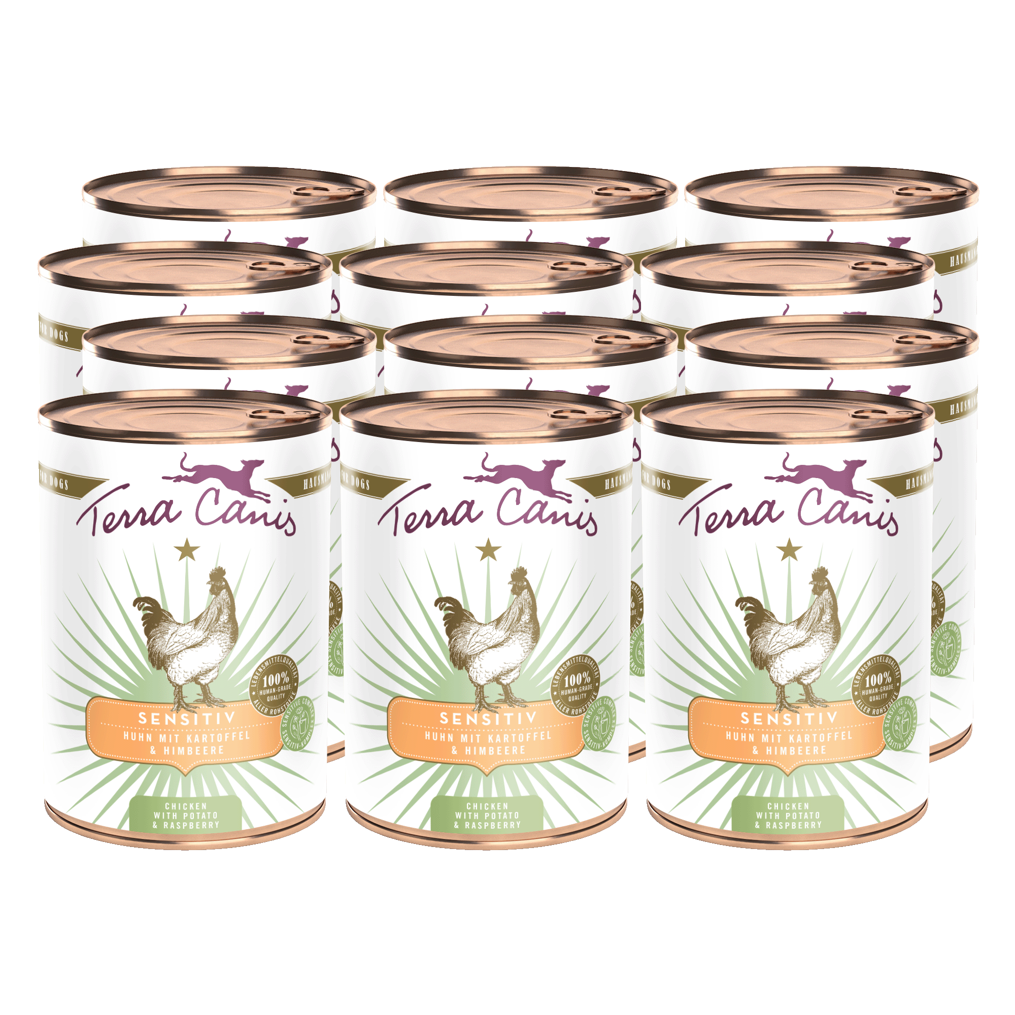 Terra Canis Sensitiv | Huhn mit Kartoffel und Himbeere 12x 400g