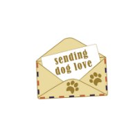 Pin Umschlag Sending Dog Love