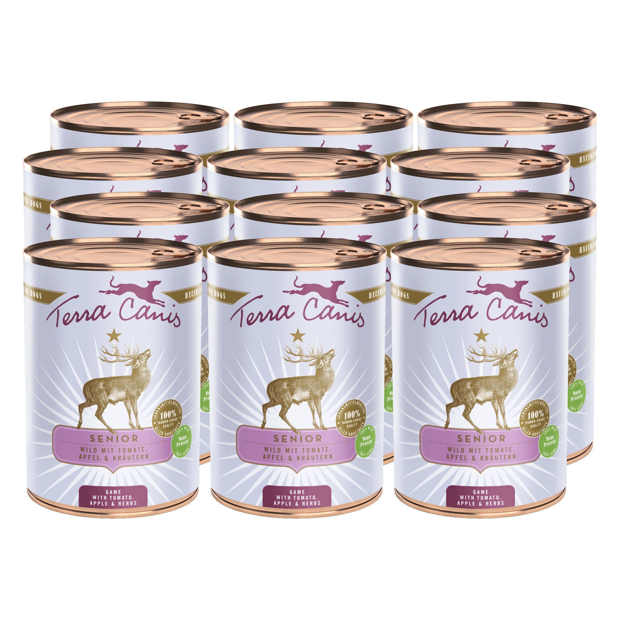 Terra Canis Senior | Wild mit Tomate, Apfel und Gesundheitskräutern 12x 400g