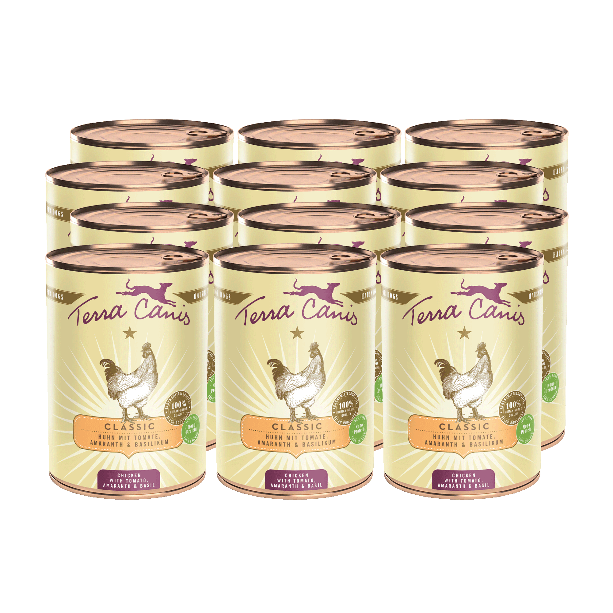 Terra Canis Classic | Huhn mit Tomate, Amaranth und Basilikum 12x 400g