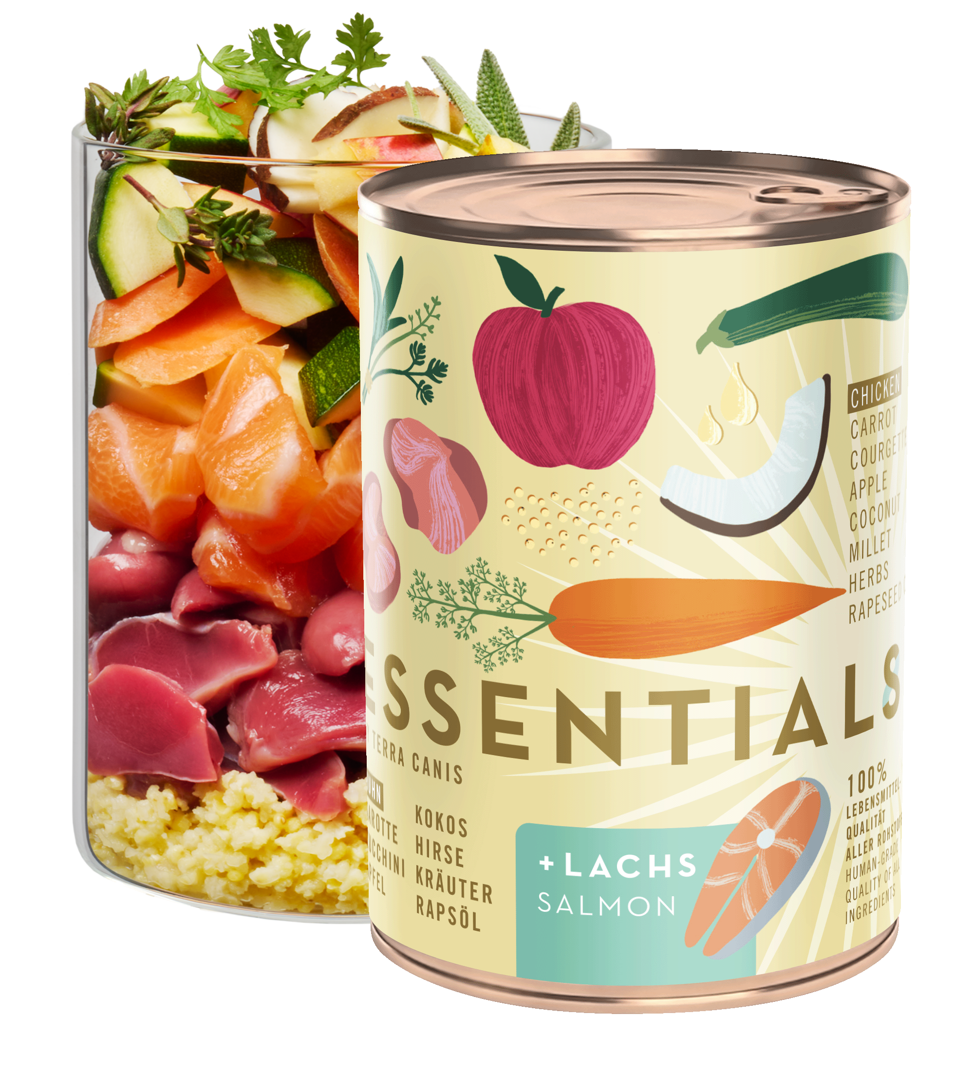 Huhn und Lachs