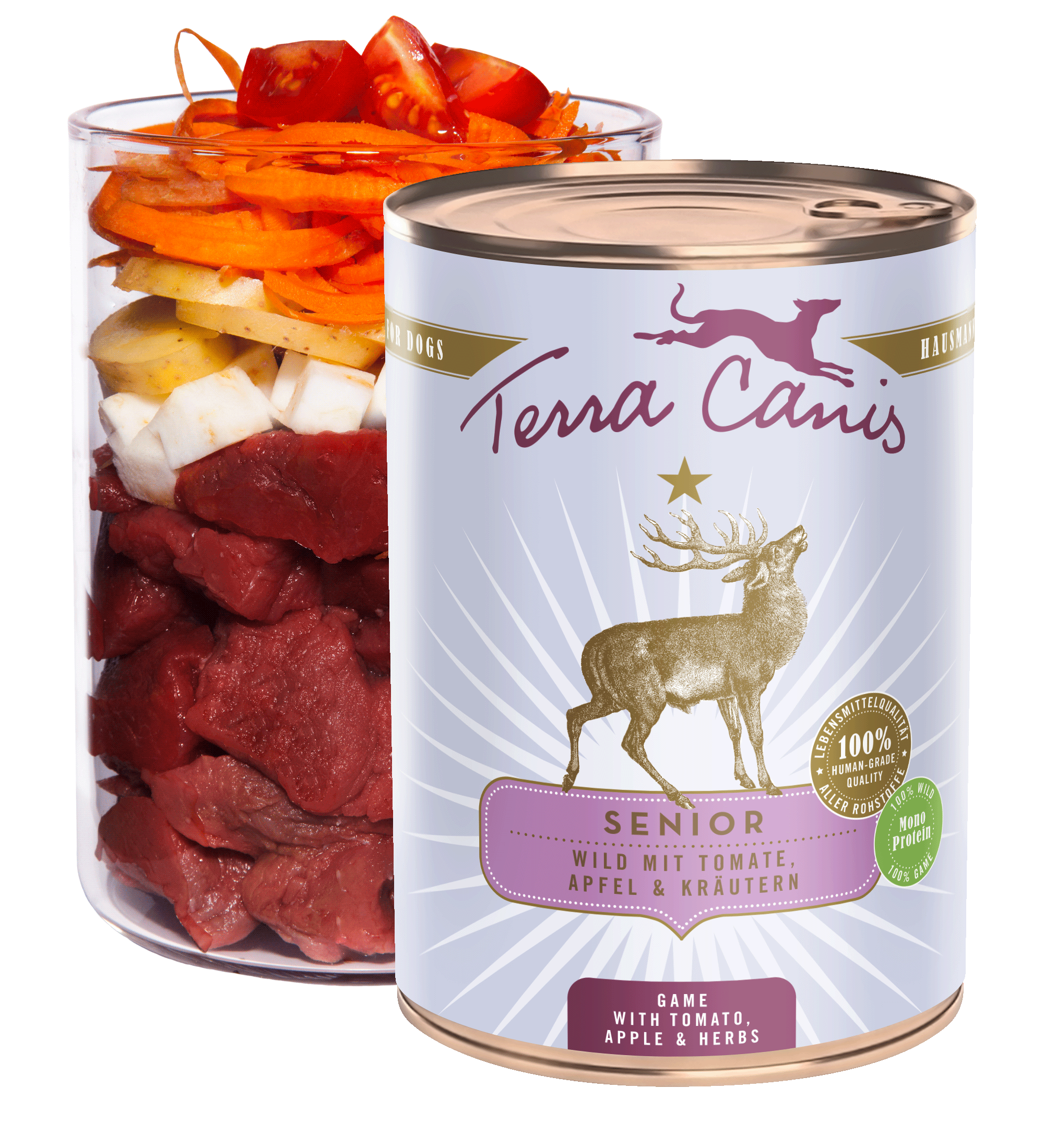 Wild mit Tomate, Apfel und Gesundheitskräutern
