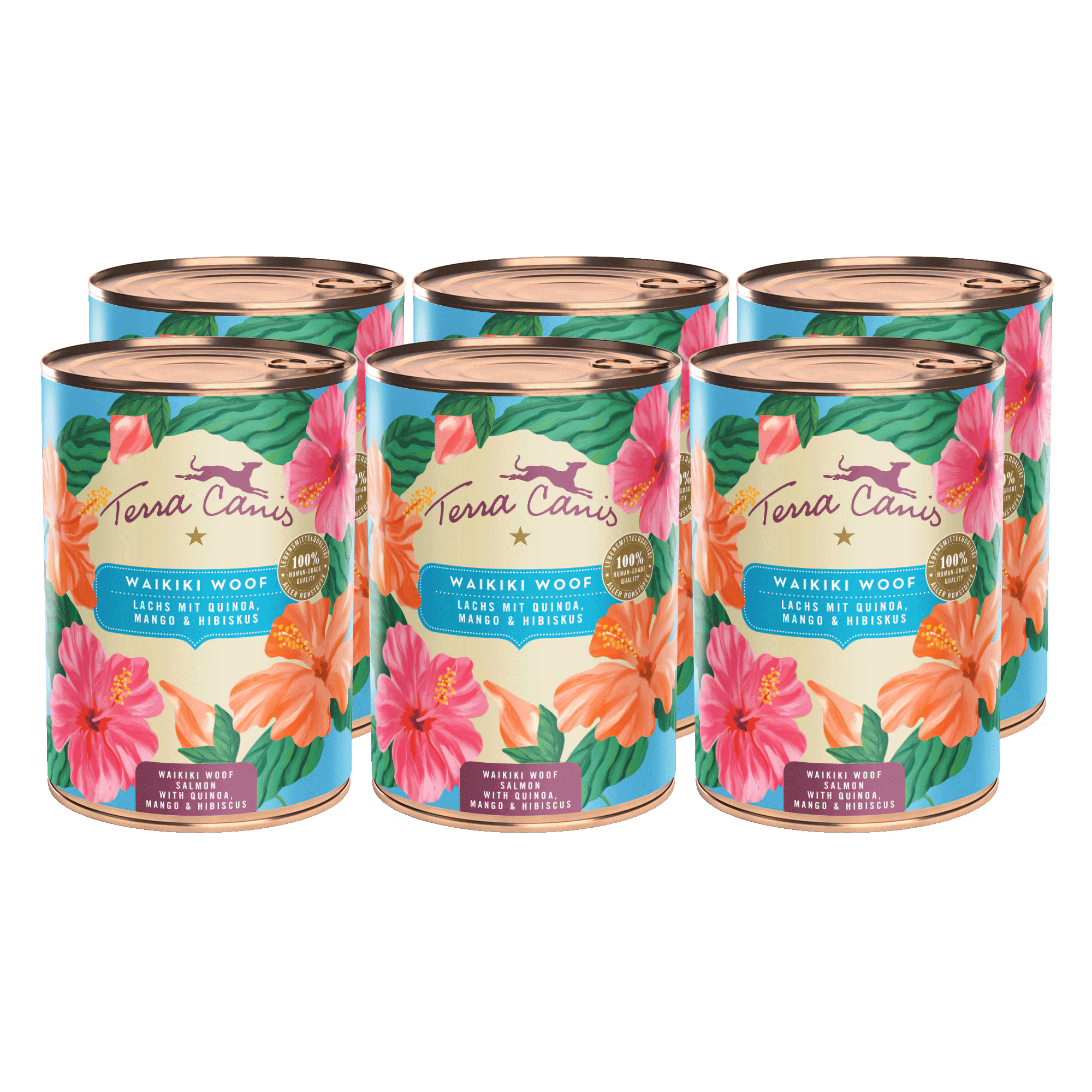 Waikiki Woof: Lachs mit Quinoa, Mango und Hibiskus