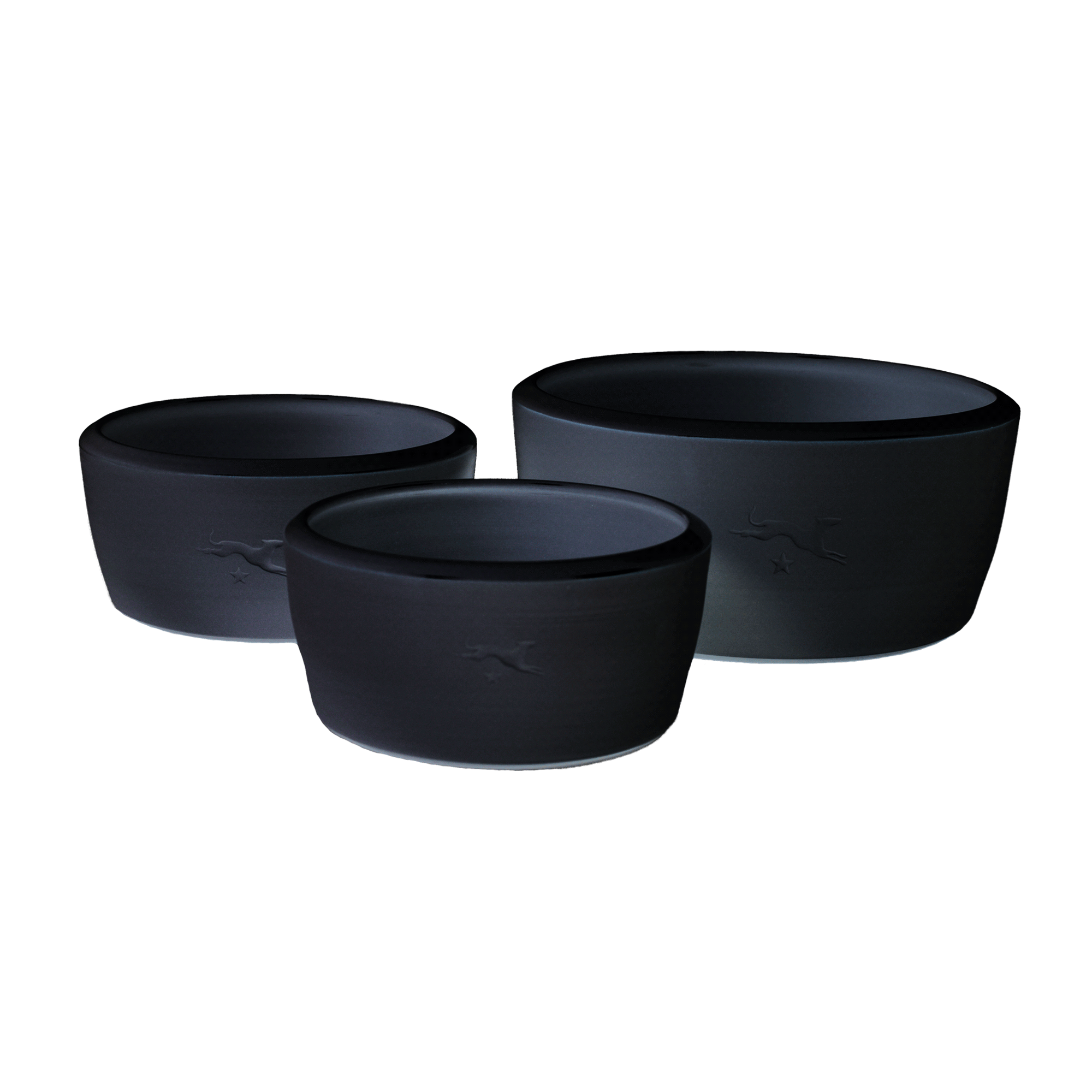 Ceramic dog bowl – black