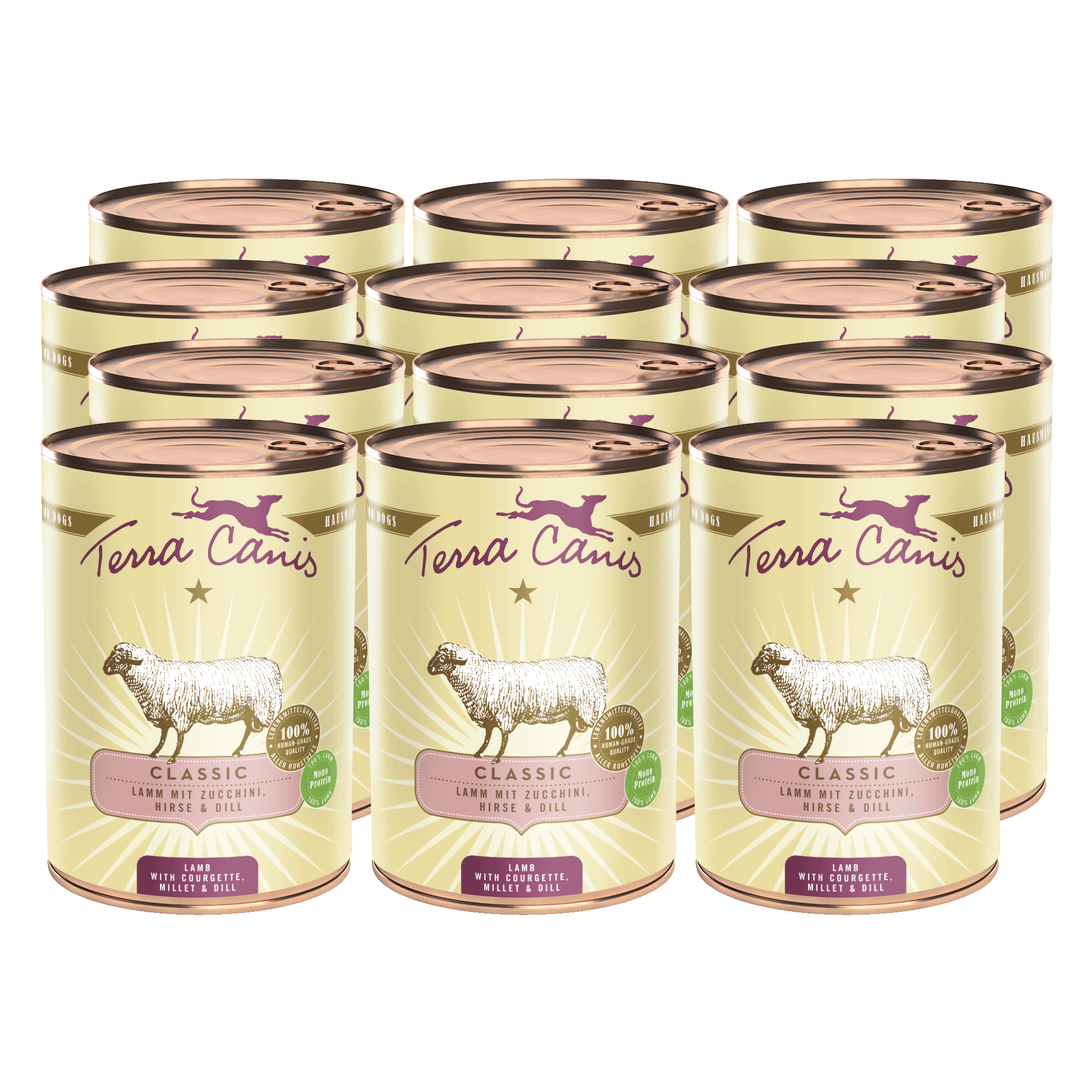 Terra Canis Classic | Lamm mit Zucchini, Hirse und Dill 12x 400g