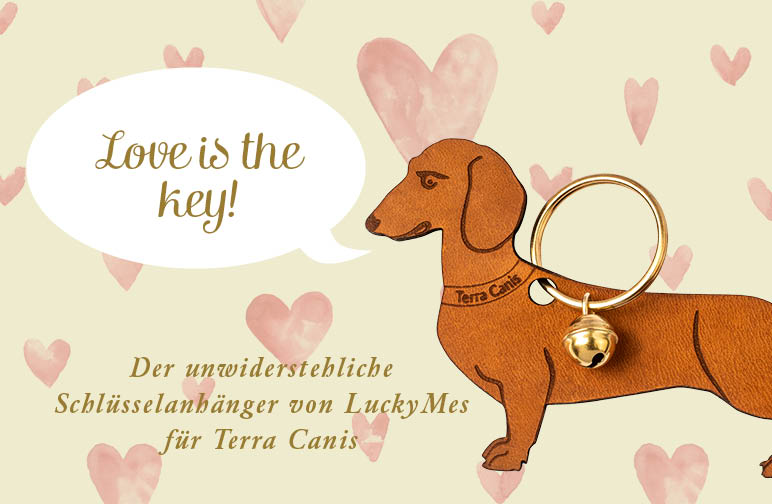 Neu bei Terra Canis: Schlüsselanhänger "Dackel" von Lucky Mes