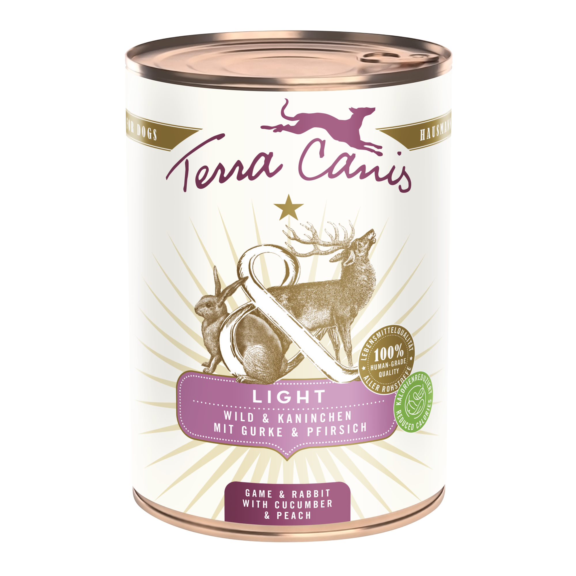 Wild & Kaninchen mit Gurke und Pfirsich 