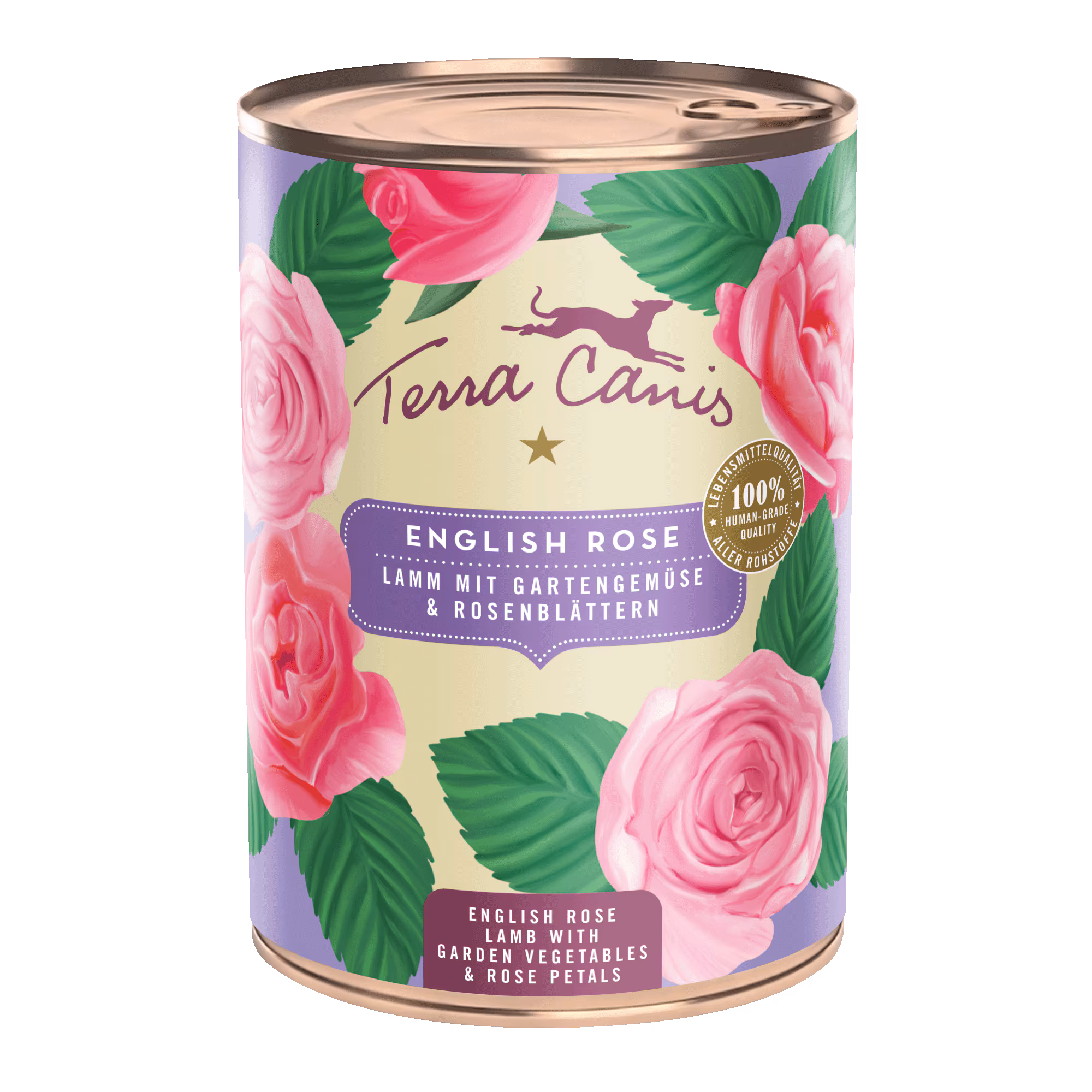 Englische Rose: Lamm mit Gartengemüse und Rosenblättern