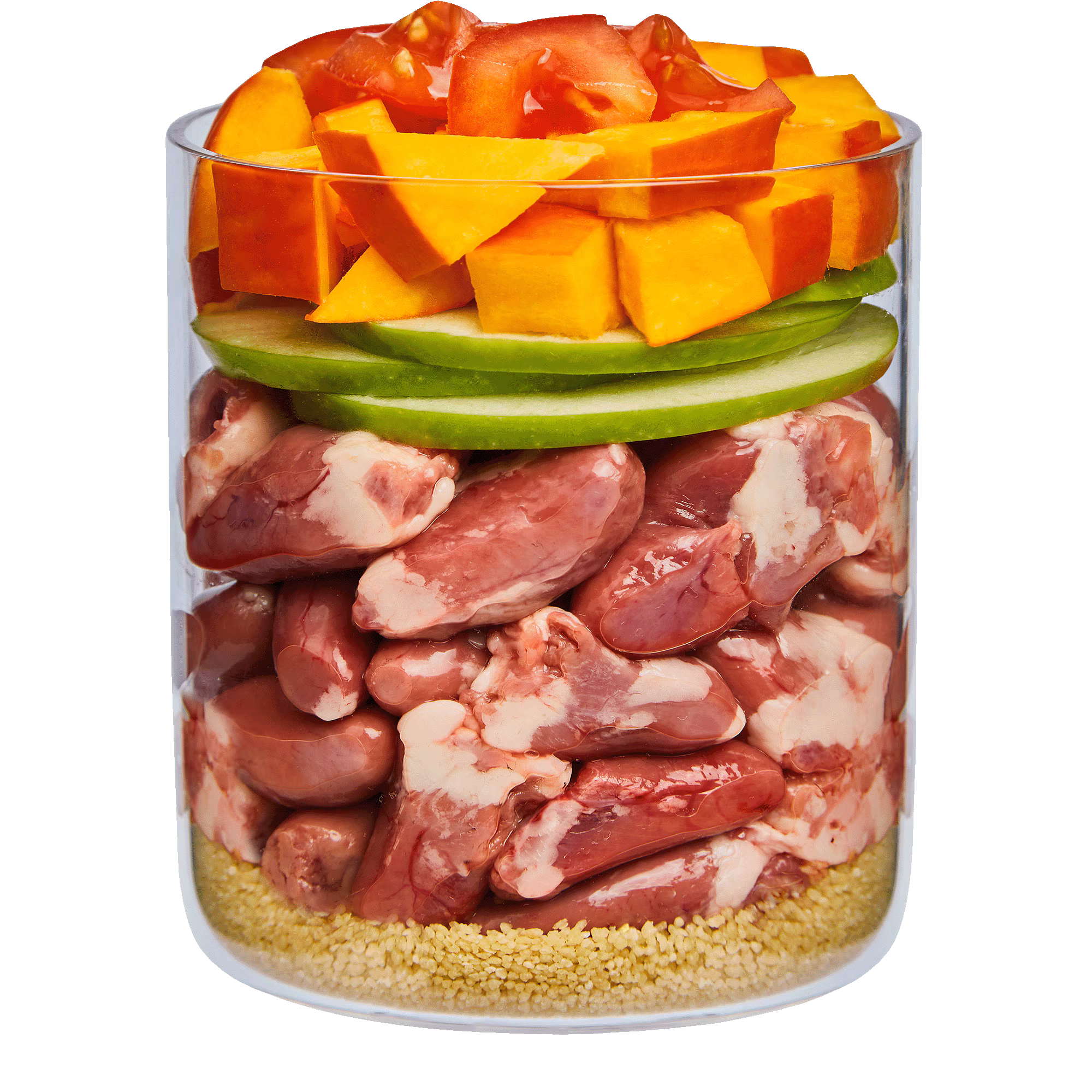 Huhn mit Kürbis, Kamille und Tomate
