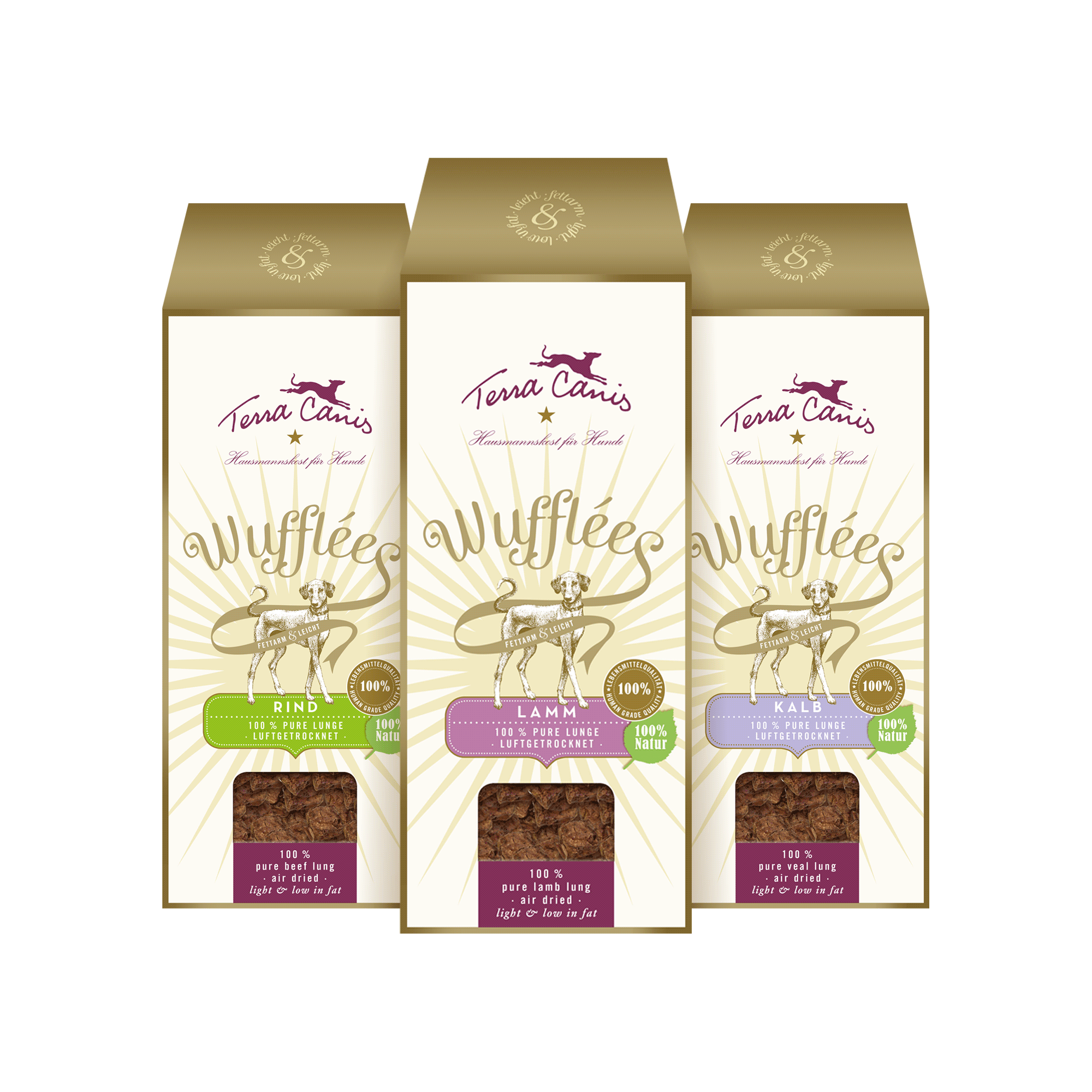 Terra Canis Light | WUFFLÉES: getrocknetes Lungenfleisch Lamm
