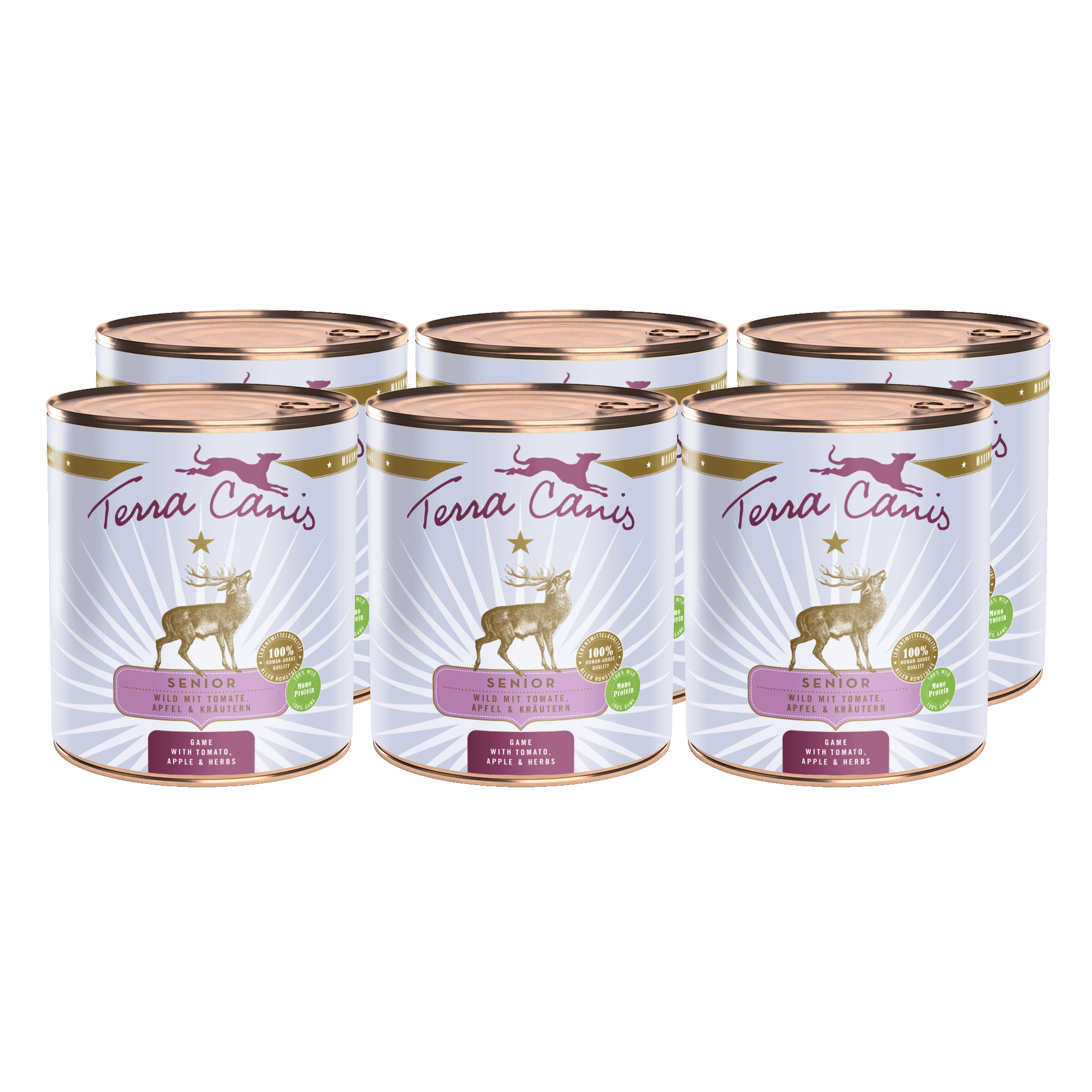 Terra Canis Senior | Wild mit Tomate, Apfel und Gesundheitskräutern 6x 800g
