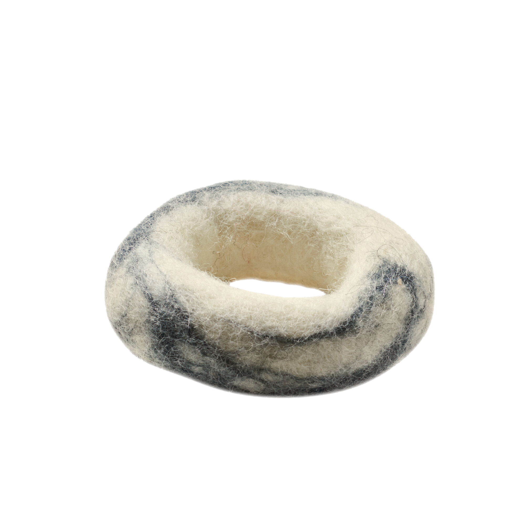 Anillo de fieltro 7 cm, blanco
