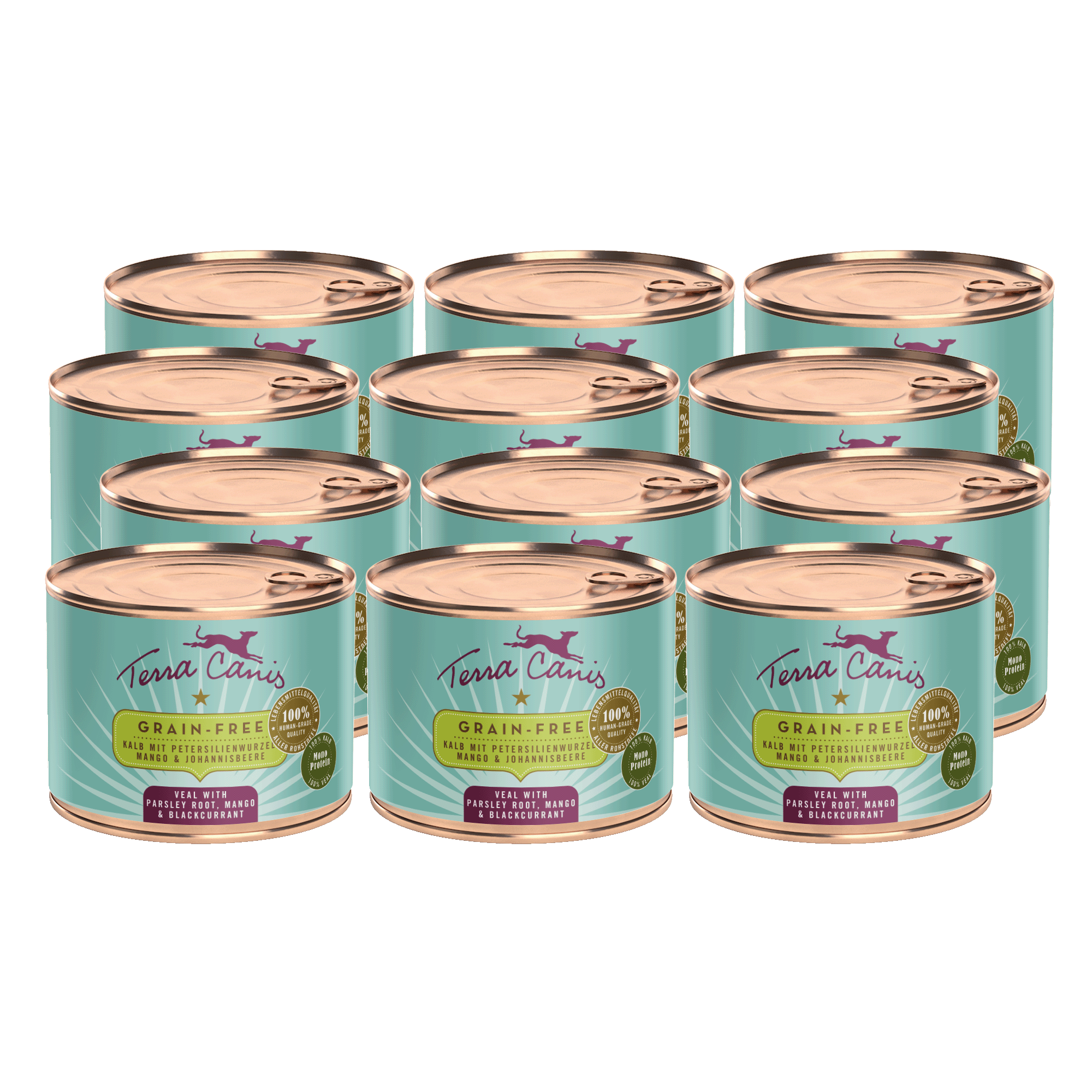 Terra Canis Getreidefrei | Kalb mit Petersilienwurzel, Mango und Johannisbeere 12x 200g