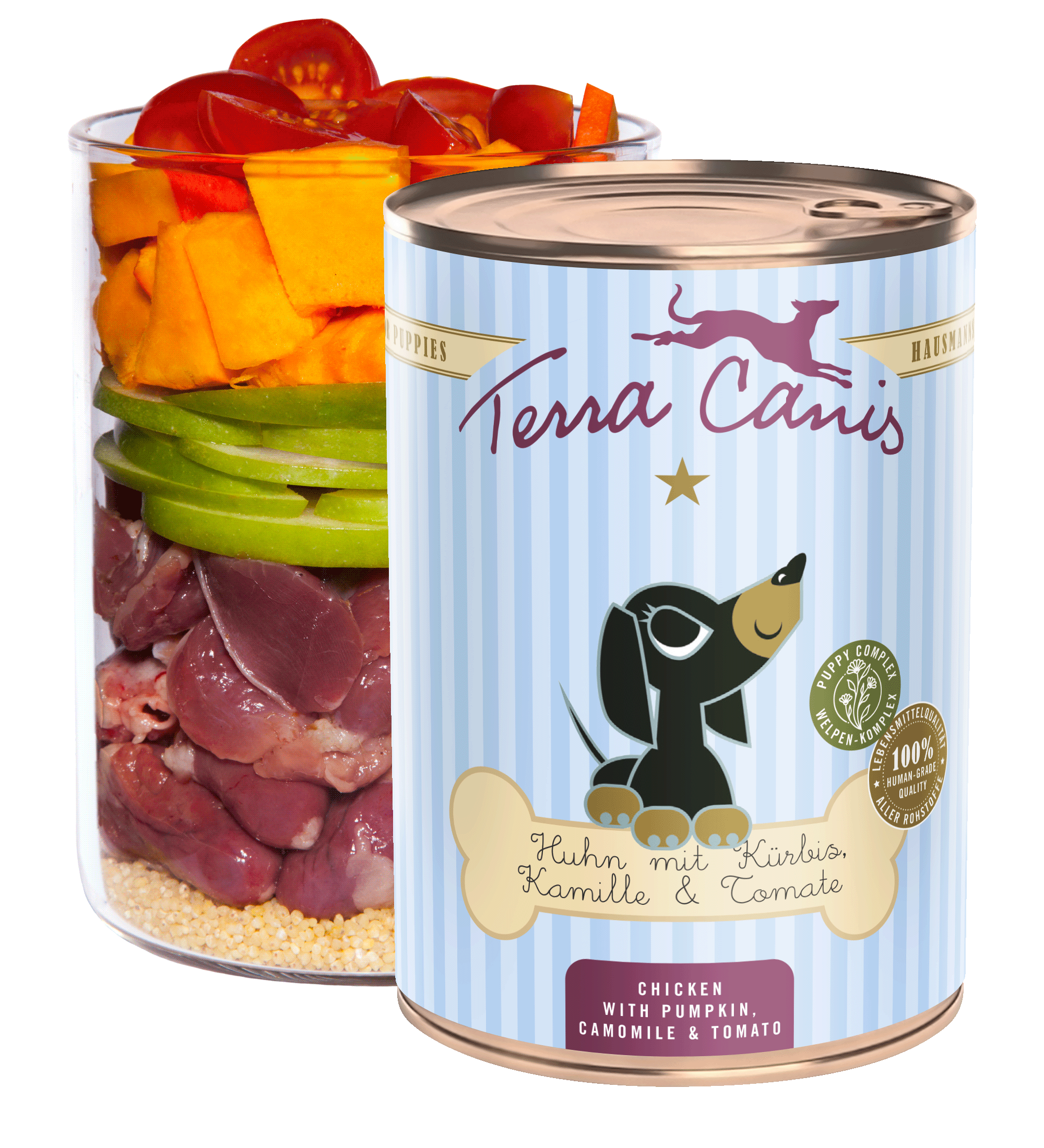Pollo con calabaza, manzanilla y tomate