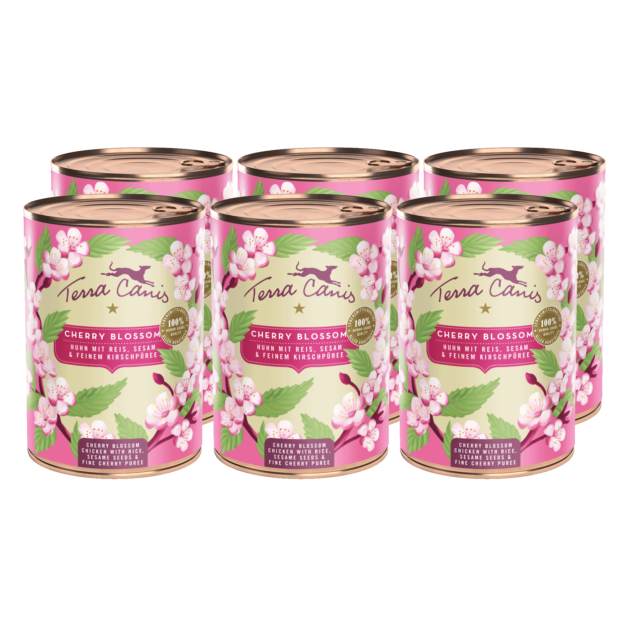 Terra Canis Flower Menü | Cherry Blossom: Huhn mit Reis, Sesam und feinem Kirschpüree 6x 400g