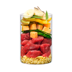 Hakuna Pawtata - Antilope mit Banane, Süßkartoffel und Mango