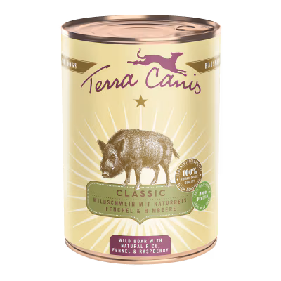 Wildschwein mit Naturreis, Fenchel und Himbeere