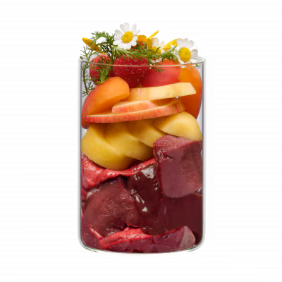 Alpine Blossoms: beef with potatoes, apricots and mountain herbs