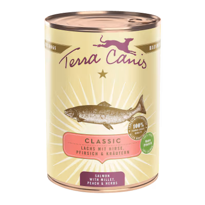 Salmone con miglio, pesca ed erbe aromatiche